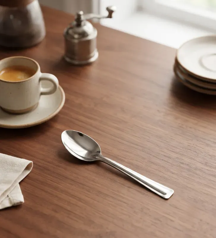 Cuchara Café Trébol Acero Inoxidable Farfil 1TRB09