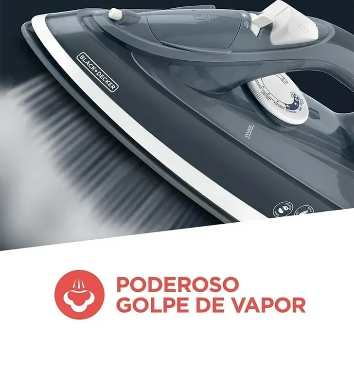 Plancha Black & Decker TrueGlide IRBD300 Azul | 1 200 W Anti‑adherente