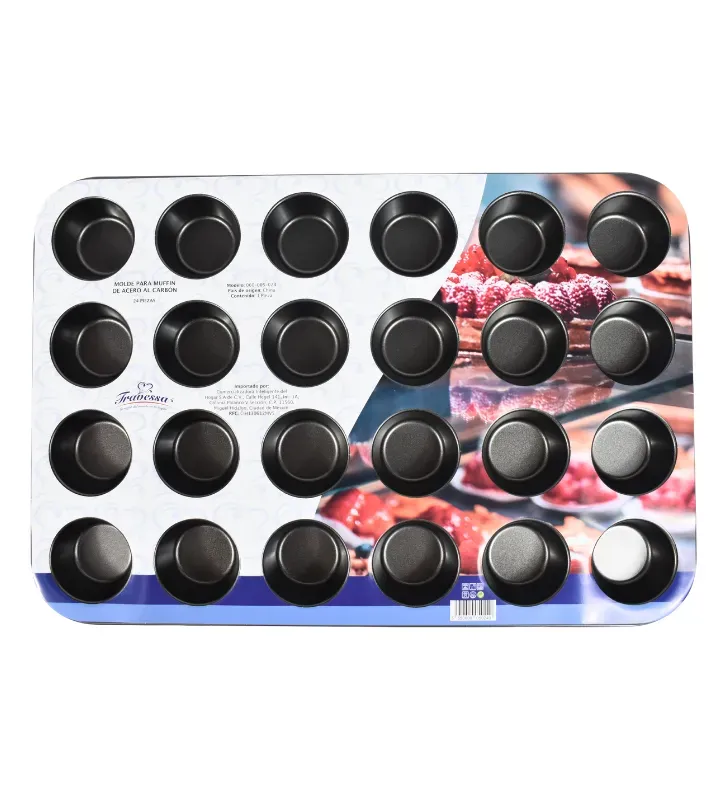 Molde para Muffin 24 Piezas Acero al Carbón Travessa 060-005-024