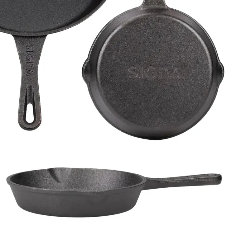 Set de 3 Sartenes de Hierro Fundido Precurado HG223C1 Signa