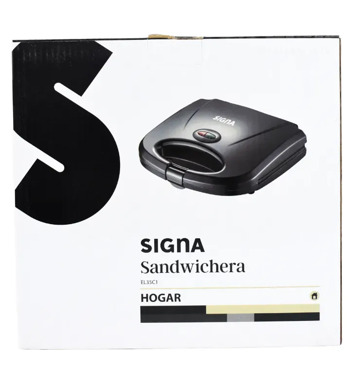 Sandwichera Eléctrica 750W Negra EL35C1 Signa