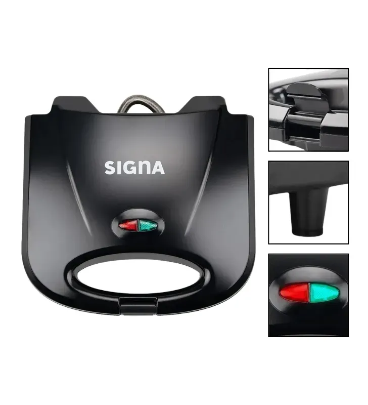 Sandwichera Eléctrica 750W Negra EL35C1 Signa