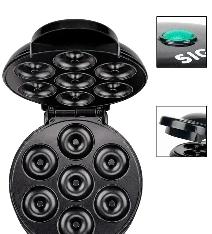 Hornilla para 7 Mini Donas Negra 700W EL38C1 Signa