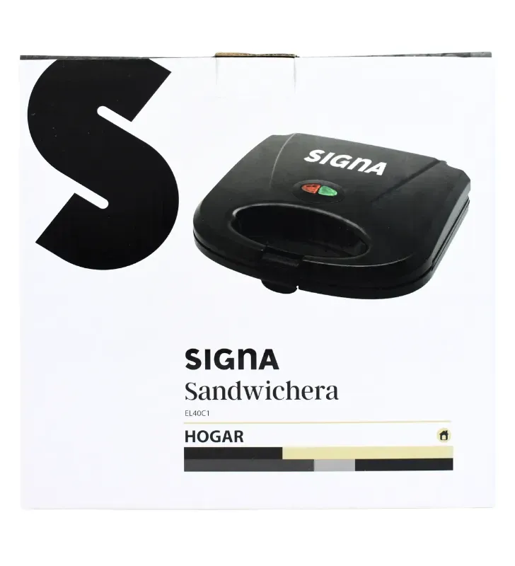 Sandwichera Eléctrica 750W Negra EL40C1 Signa