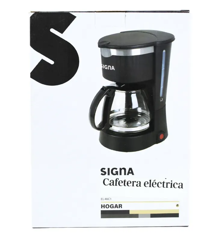 Cafetera Eléctrica 650 ml Negra EL46C1 Signa