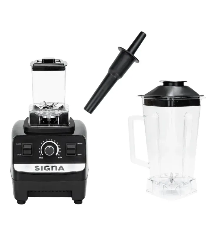 Licuadora 1350W Negra 2 L con Moledor EL15C1 Signa