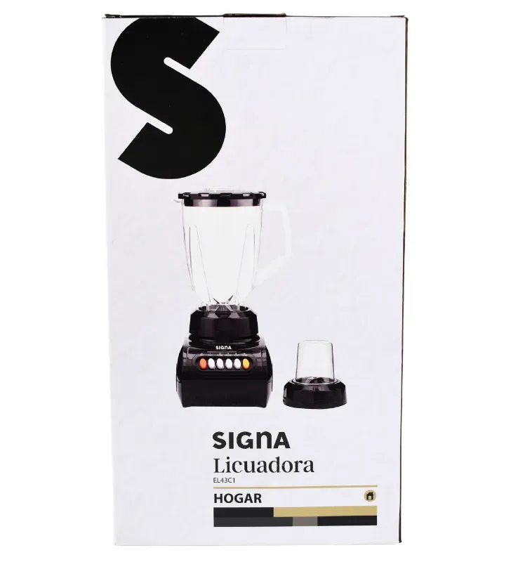 Licuadora Sencilla 1.5 L Negra con Moledor EL43C1 Signa