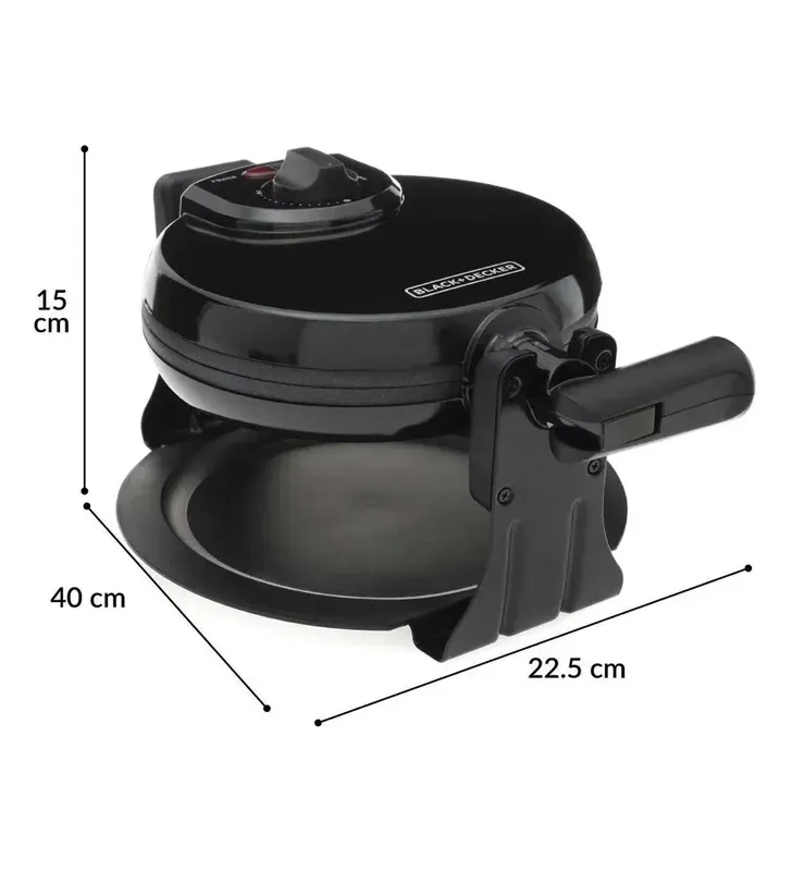 Waflera Black & Decker WM1000B | 800 W, 4 waffles, giro 180°