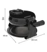 Waflera Black & Decker WM1000B | 800 W, 4 waffles, giro 180°