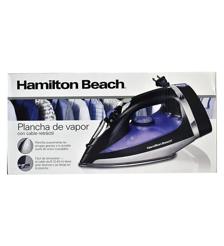 Plancha de Vapor Hamilton Beach 14214 | 1 200 W con Cable Retráctil