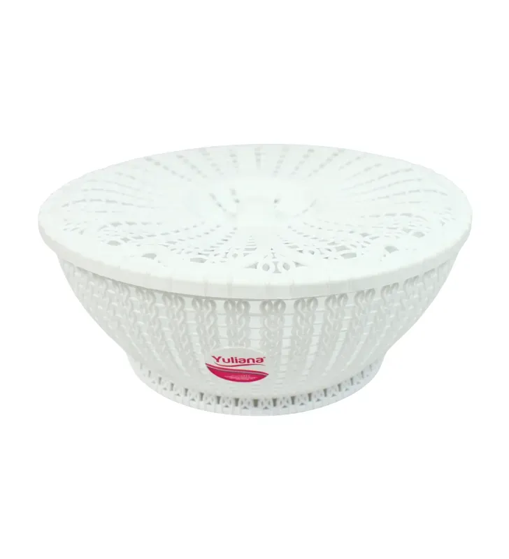 Canasta Rattan Redonda Grande con Tapa 5.5L MX-364 | Yuliana