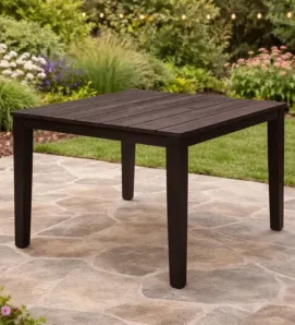 Mesa Cuadrada Nogal Textura Madera MX-348 | Marca Yuliana