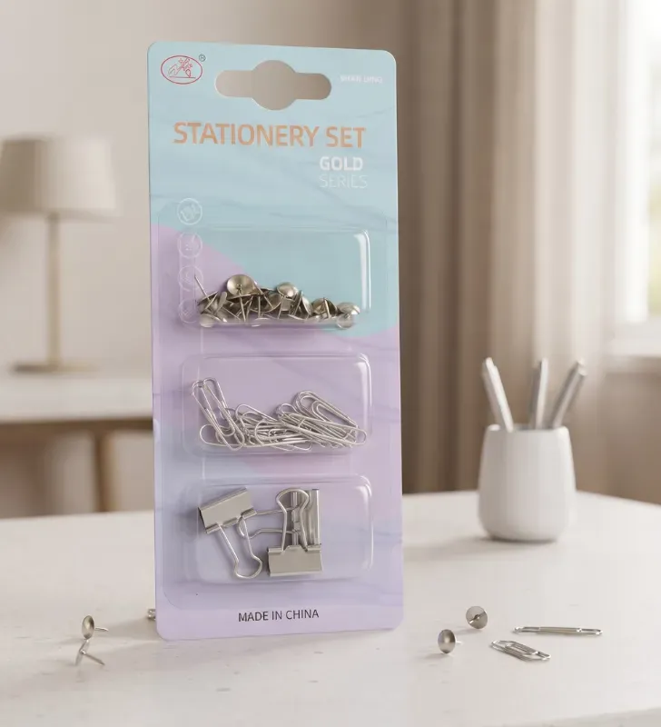 Set de Oficina Clips, Chinches y Pinzas Binder | AH24-035