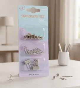 Set de Oficina Clips, Chinches y Pinzas Binder | AH24-035