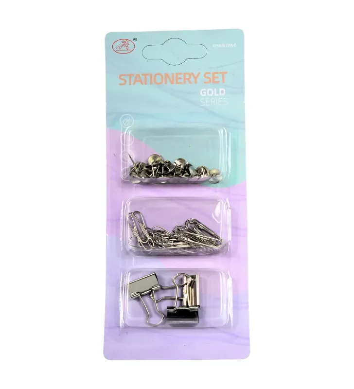 Set de Oficina Clips, Chinches y Pinzas Binder | AH24-035