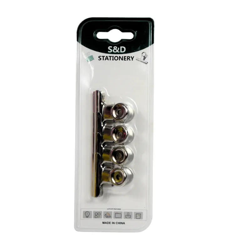 Set de 4 Clips Metálicos Bisagra Tipo Bulldog | S&D AH24-027