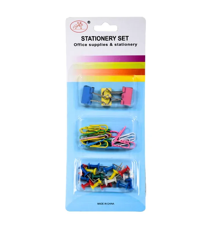 Set de Papelería con Chinches, Clips y Broches AH24-017 | Cuisine Spot