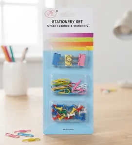 Set de Papelería con Chinches, Clips y Broches AH24-017 | Cuisine Spot