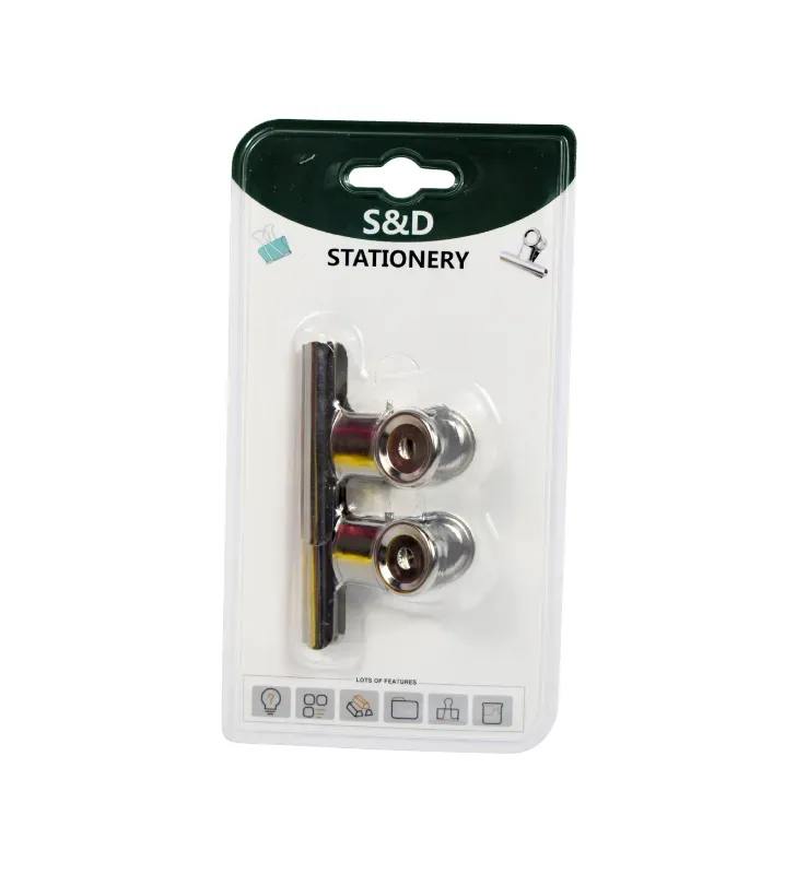 Set de 2 Clips Metálicos Bisagra Grandes Tipo Bulldog | S&D AH24-029