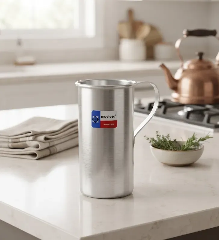 Vaso Alto de Aluminio No. 1000 1 Litro | Marca Maytesa