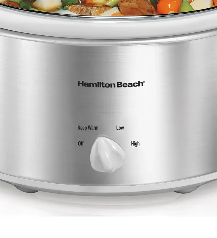 Olla de cocción lenta Hamilton Beach 4 Qt 33140V | 4 funciones + piedra extraíble