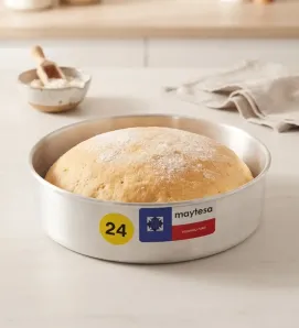 Molde para Pan Redondo No. 24 2.82L en Aluminio | Marca Maytesa