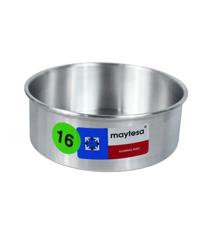 Molde para Pan Redondo No. 16 900 ml en Aluminio | Marca Maytesa