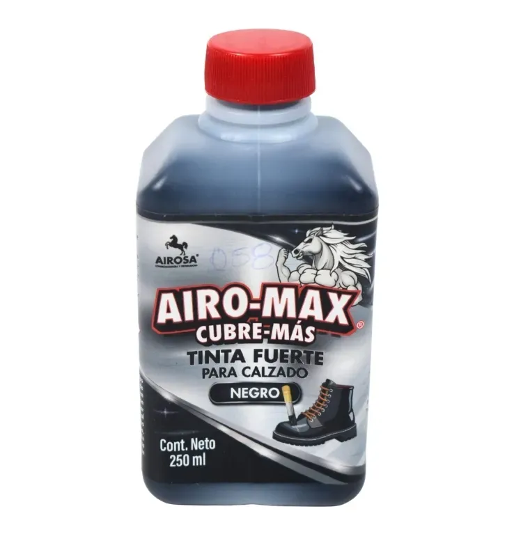 Tinta Fuerte para Calzado Airo-Max Negro 250 ml | Marca Airosa