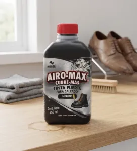 Tinta Fuerte para Calzado Airo-Max Negro 250 ml | Marca Airosa