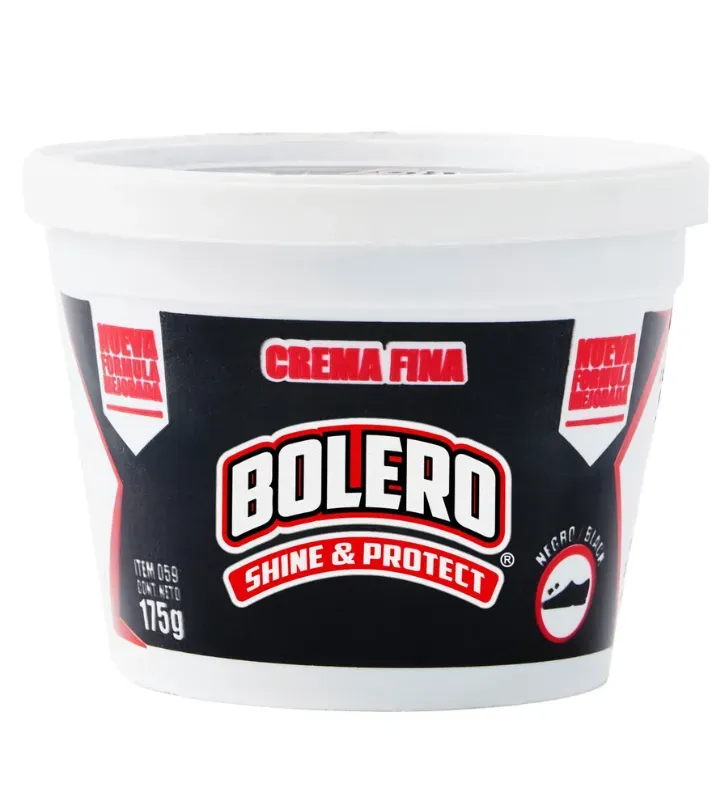 Crema Fina para Calzado Negro 175g | Marca Bolero