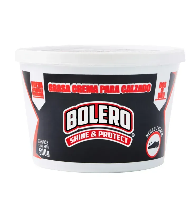 Grasa Crema 2 en 1 Negro 500g | Marca Bolero