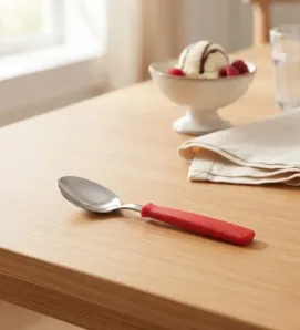 Cuchara de Postre New Kolor Rojo Acero Inox Tramontina | 23185/162