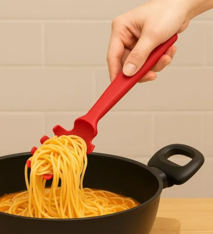 Cuchara para Pasta Softta Rojo de Silicona Tramontina | 25856-170