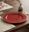 Plato Base Gala Rojo con Filo Dorado 3701R | Marca Vittori