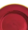 Plato Base Gala Rojo con Filo Dorado 3701R | Marca Vittori
