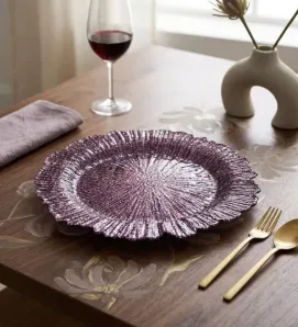 Plato Base Atena Púrpura Plástico 3706P | Marca Vittori