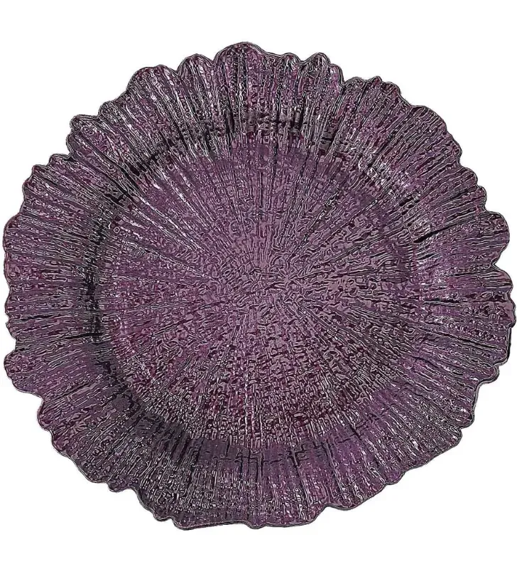 Plato Base Atena Púrpura Plástico 3706P | Marca Vittori