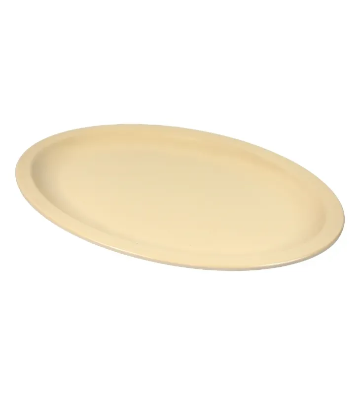 Plato Ovalado 11.5" Melamina Beige 4652B | Marca Vittori