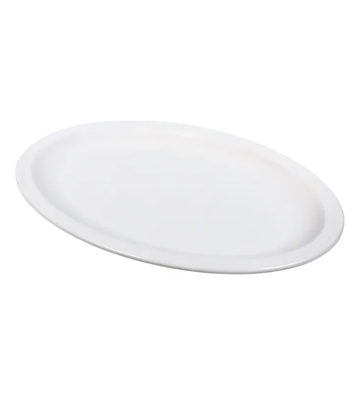 Plato Ovalado 11.5" Melamina Blanco 4652W | Marca Vittori