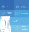 Banco Alto Jumbo de Plástico Blanco DUNA | Resistente 100 kg