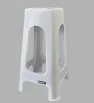 Banco Alto Jumbo de Plástico Blanco DUNA | Resistente 100 kg
