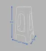 Banco Alto Jumbo de Plástico Blanco DUNA | Resistente 100 kg
