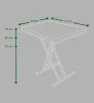 Mesa Verona de Servicio Plegable Ajustable DUNA | 75x50 cm