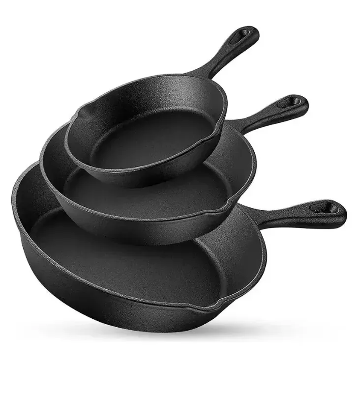 Set de 3 Sartenes de Hierro Fundido Precurado HG223C1 Signa