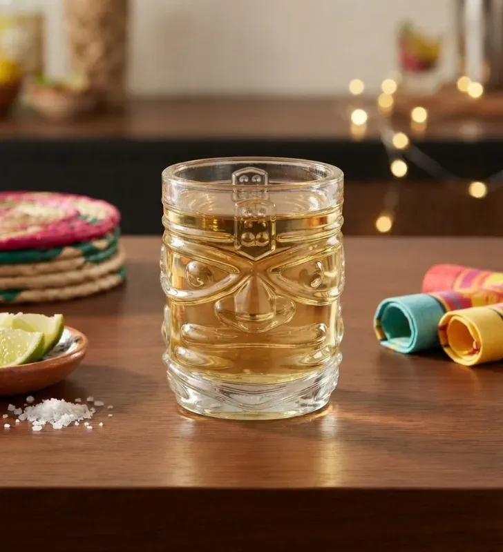 Tequilero Tiki de Vidrio 60ml 2oz 1634 | Marca Vittori