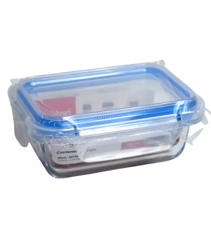 Contenedor Hermético Tangle Azul Vidrio 180ml 3017A | Marca Vittori