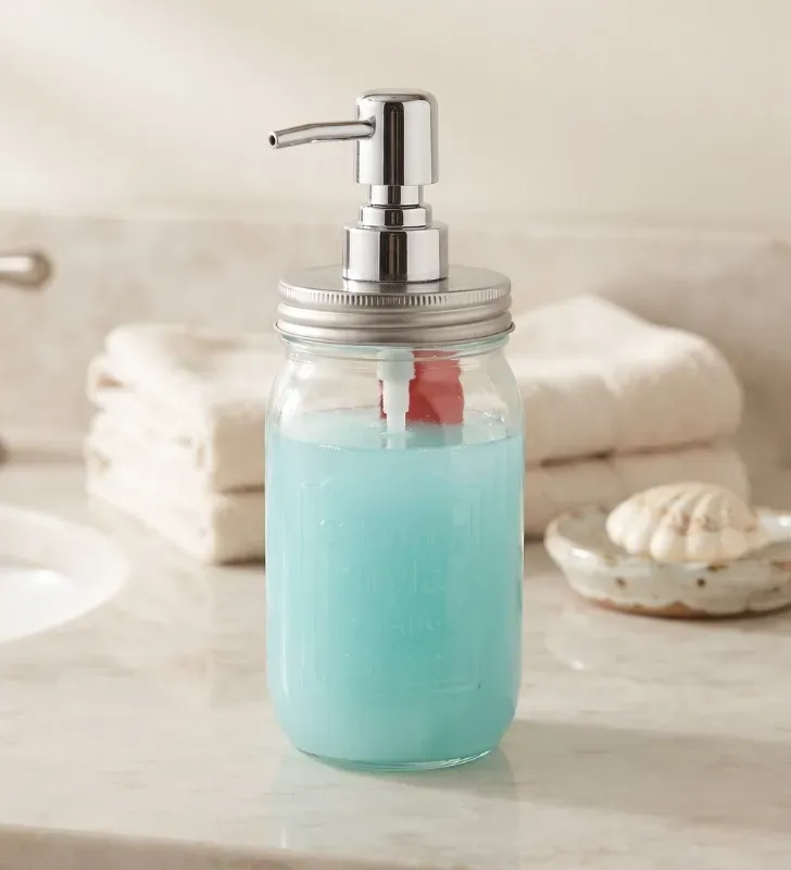 Dispensador de Jabón Mason Jar de Vidrio 3507 | Marca Vittori