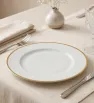 Plato Base Gala Plástico Blanco con Borde Dorado 3701B | Marca Vittori