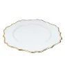 Plato Base Génova Plástico Azul con Borde Dorado 3702A | Marca Vittori