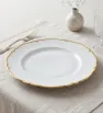 Plato Base Génova Blanco con Borde Dorado 3702B | Marca Vittori